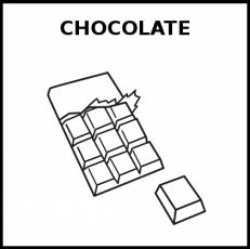 CHOCOLATE - Pictograma (blanco y negro)
