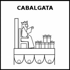 CABALGATA - Pictograma (blanco y negro)