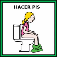 HACER PIS (NIÑA) - Pictograma (color)