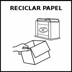 RECICLAR PAPEL - Pictograma (blanco y negro)