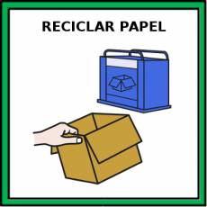RECICLAR PAPEL - Pictograma (color)