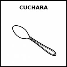 CUCHARA - Pictograma (blanco y negro)