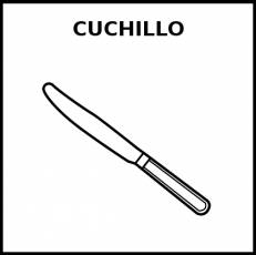 CUCHILLO - Pictograma (blanco y negro)