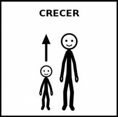 CRECER - Pictograma (blanco y negro)