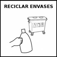 RECICLAR ENVASES - Pictograma (blanco y negro)