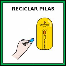 RECICLAR PILAS - Pictograma (color)