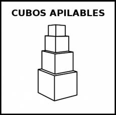 CUBOS APILABLES - Pictograma (blanco y negro)