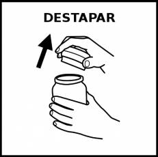 DESTAPAR - Pictograma (blanco y negro)