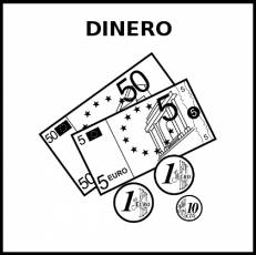DINERO - Pictograma (blanco y negro)