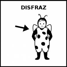 DISFRAZ - Pictograma (blanco y negro)