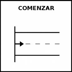 COMENZAR - Pictograma (blanco y negro)