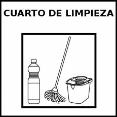 CUARTO DE LIMPIEZA - Pictograma (blanco y negro)