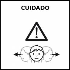 CUIDADO - Pictograma (blanco y negro)