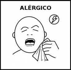 ALÉRGICO - Pictograma (blanco y negro)