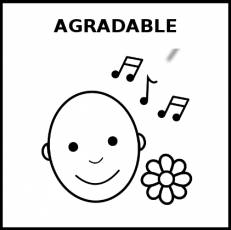 AGRADABLE - Pictograma (blanco y negro)