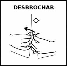 DESABROCHAR - Pictograma (blanco y negro)