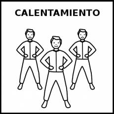 CALENTAMIENTO (DEPORTE) - Pictograma (blanco y negro)