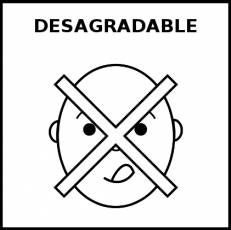 DESAGRADABLE - Pictograma (blanco y negro)