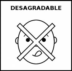 DESAGRADABLE - Pictograma (blanco y negro)