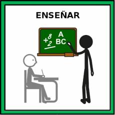 ENSEÑAR (EDUCAR) - Pictograma (color)