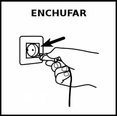 ENCHUFAR - Pictograma (blanco y negro)