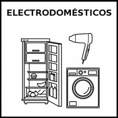 ELECTRODOMÉSTICOS - Pictograma (blanco y negro)