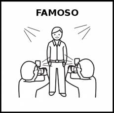 FAMOSO - Pictograma (blanco y negro)