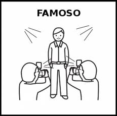 FAMOSO - Pictograma (blanco y negro)