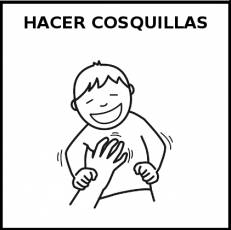 HACER COSQUILLAS - Pictograma (blanco y negro)