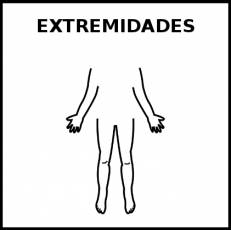 EXTREMIDADES - Pictograma (blanco y negro)