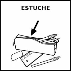 ESTUCHE (LAPICES) - Pictograma (blanco y negro)