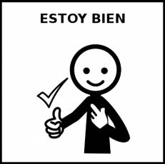 ESTOY BIEN - Pictograma (blanco y negro)