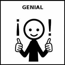 GENIAL - Pictograma (blanco y negro)