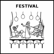 FESTIVAL - Pictograma (blanco y negro)