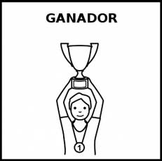 GANADOR - Pictograma (blanco y negro)