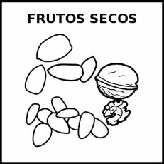 FRUTOS SECOS - Pictograma (blanco y negro)