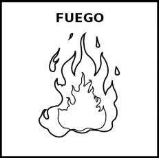 FUEGO - Pictograma (blanco y negro)