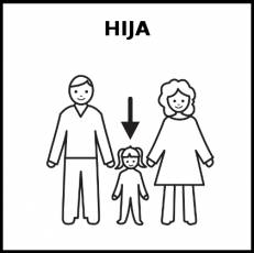 HIJA - Pictograma (blanco y negro)