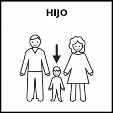 HIJO - Pictograma (blanco y negro)