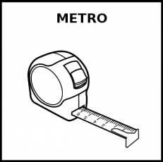 METRO (UNIDAD DE MEDIDA) - Pictograma (blanco y negro)