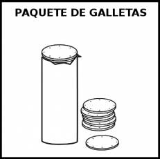 PAQUETE DE GALLETAS - Pictograma (blanco y negro)