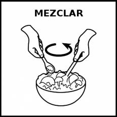 MEZCLAR - Pictograma (blanco y negro)