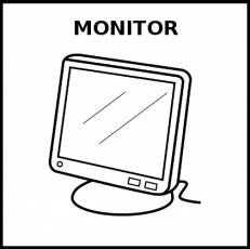 MONITOR (ORDENADOR) - Pictograma (blanco y negro)