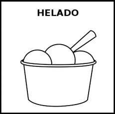 HELADO (DULCE) - Pictograma (blanco y negro)