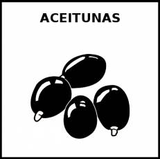 ACEITUNAS (VERDES) - Pictograma (blanco y negro)
