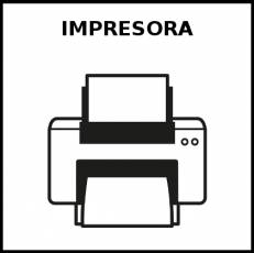 IMPRESORA - Pictograma (blanco y negro)