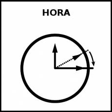 HORA - Pictograma (blanco y negro)