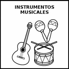 INSTRUMENTOS MUSICALES - Pictograma (blanco y negro)