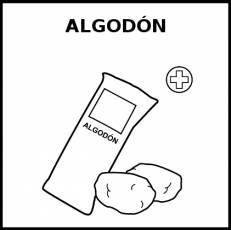 ALGODÓN - Pictograma (blanco y negro)