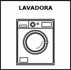 LAVADORA - Pictograma (blanco y negro)